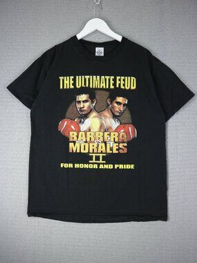 The Ultimate Feud Barrera Vs Morales 2 Las Vegas 2002 Vintage Boxer Tee Large